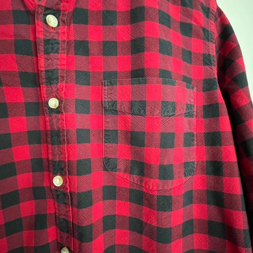 J crew oxford buffalo plaid size L slim plaid long sleeve shirt